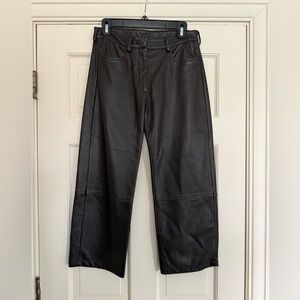 Shosh brown leather culottes pants size 0